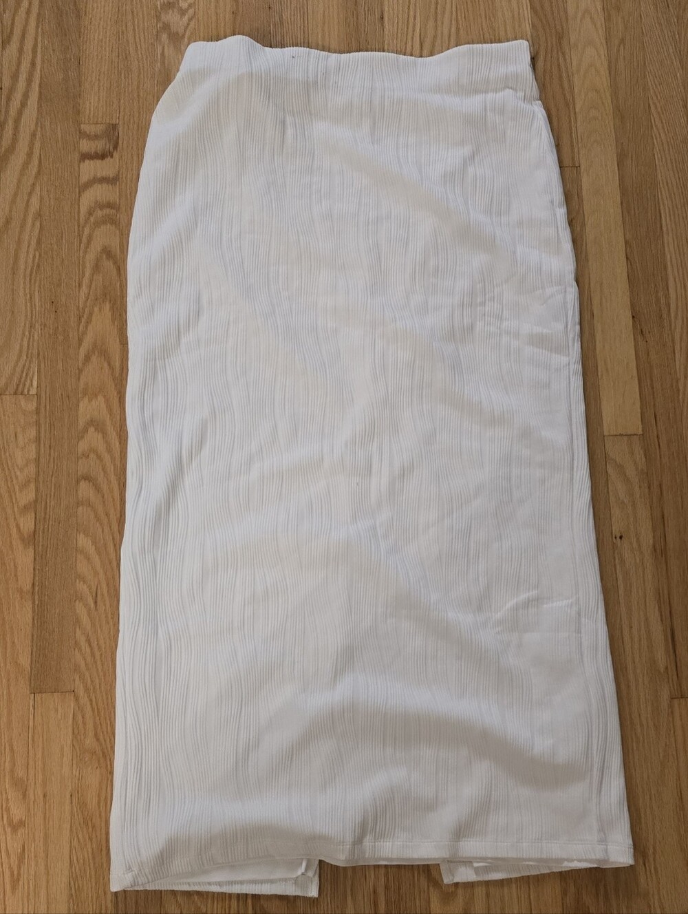 White Women's Textured Maxi Skirt